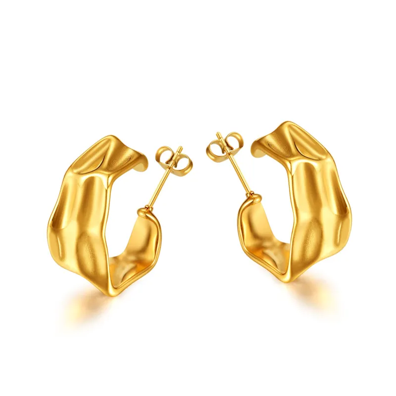 Vintage Stainless Steel Geometric Hoop Earrings for Women Personalized  Earrings Party Jewelry Gift