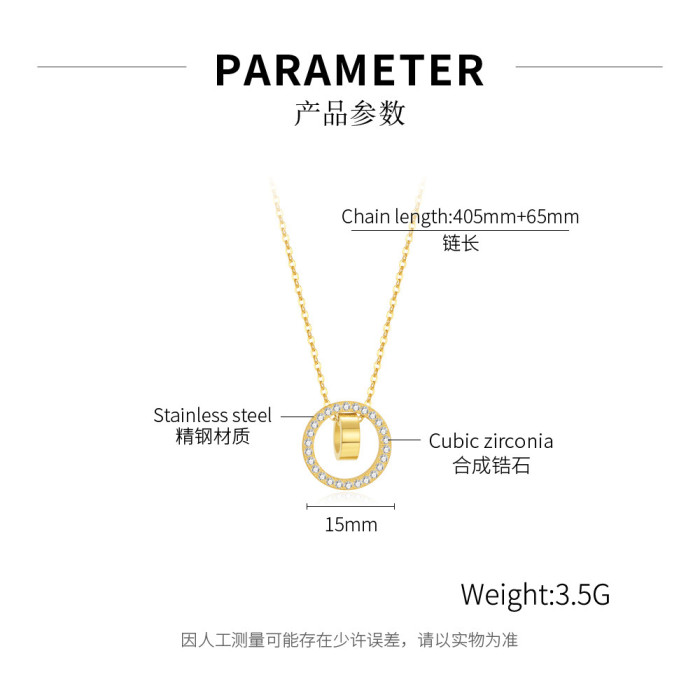 Titanium Steel Pendant Necklace for Women Punk Street Necklaces  Chain Jewelry Party Gift Dropshipping