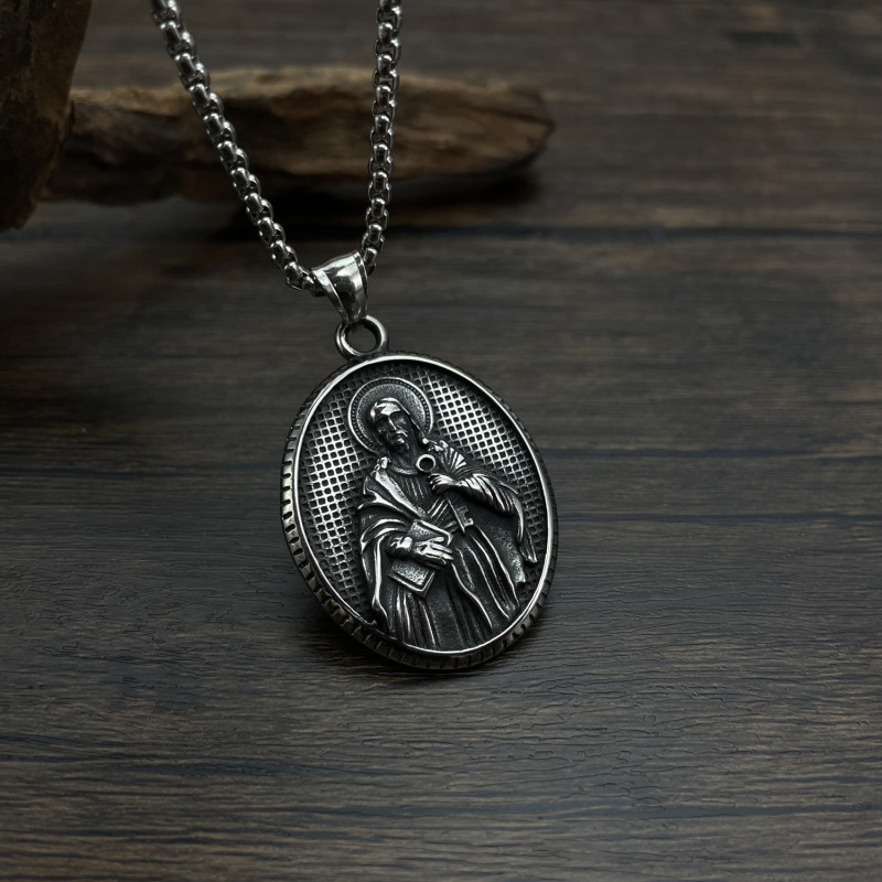 Stainless Steel Virgin Mary Pendant Necklaces For Women Men Holy Religious Christian Prayer Jewelry Gifts