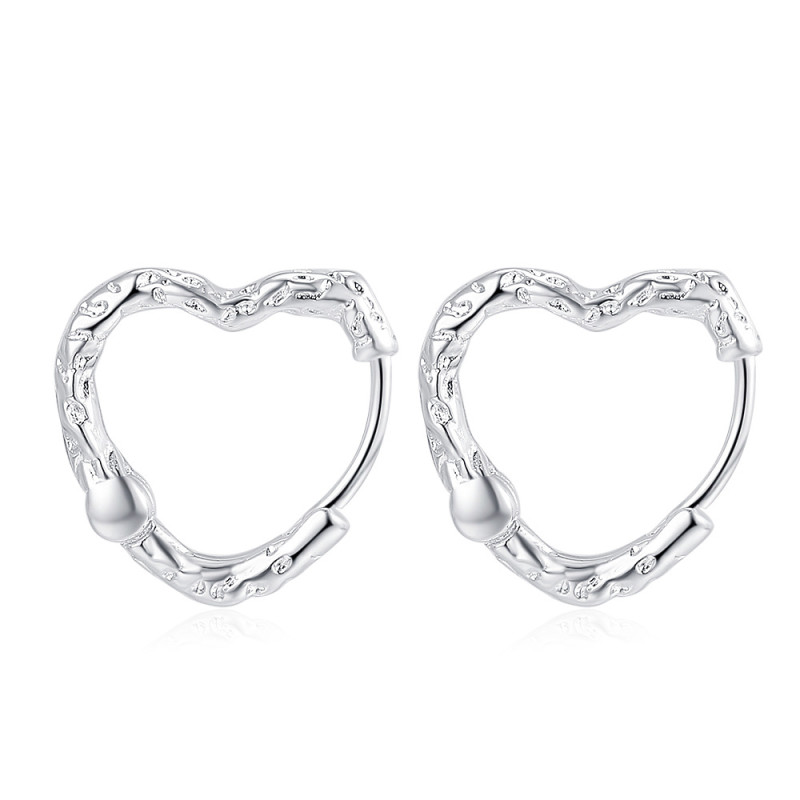 Women's  Jewelry Fashion Love Heart Hoop Earrings Gift for Girls Teens Lady