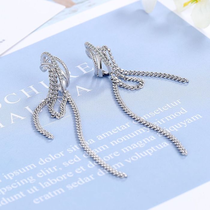 Simple Style Tassel Drop Earrings for Women Long Dangle Earring Piercing Line Accessories Thin Mini Trendy Ear Jewelry