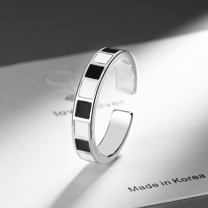 Korean Style Minimalist Geometric Rings for Women  Irregular Adjustable Simple Finger Ring Hip Hop Punk Open Ring Jewelry