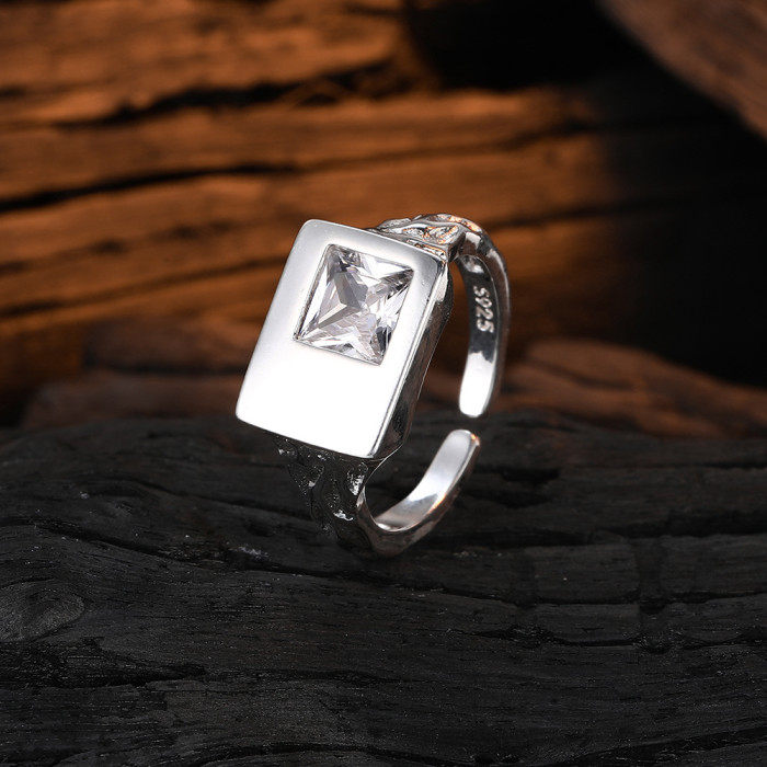 Zircon Women's Minimalist Rings  Simple Casual Adjustable Rings  2023 Trendy Wedding Jewelry