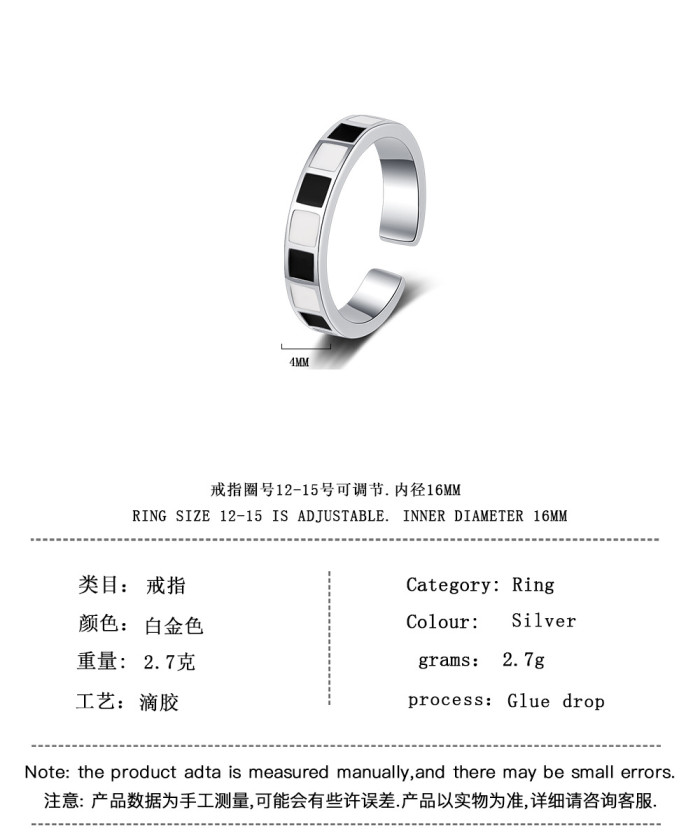 Korean Style Minimalist Geometric Rings for Women  Irregular Adjustable Simple Finger Ring Hip Hop Punk Open Ring Jewelry