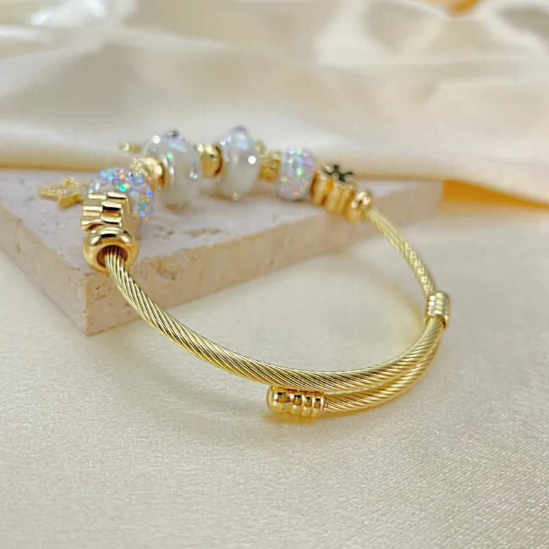 Crystal Class Beads Charm Bracelets Fits Original DIY Brand Bracelet Bangle For Women Jewelry Gift Dropshipping