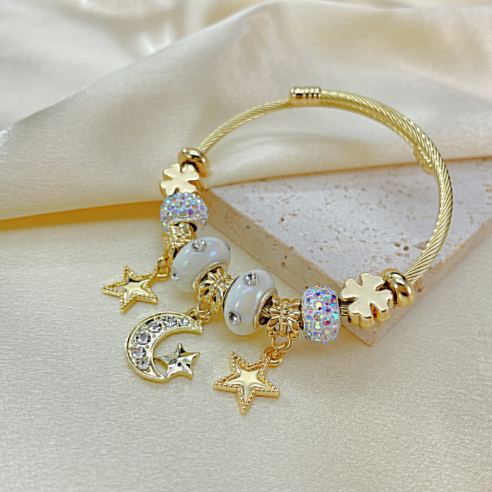 Crystal Class Beads Charm Bracelets Fits Original DIY Brand Bracelet Bangle For Women Jewelry Gift Dropshipping