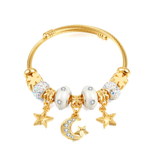 Crystal Class Beads Charm Bracelets Fits Original DIY Brand Bracelet Bangle For Women Jewelry Gift Dropshipping