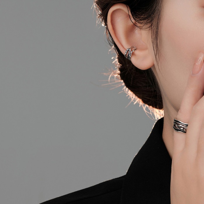 Korean Women Men's Ear Cuff Fashion Titanium Steel Clip Earrings for Men Single Ear Clips Without Pierced Ears Jewelry