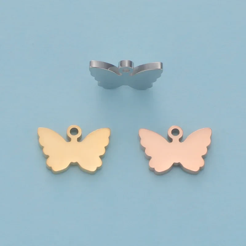 Stainless Steel Creative Exquisite Butterfly Pendant DIY Animal Series Ornament Accessories