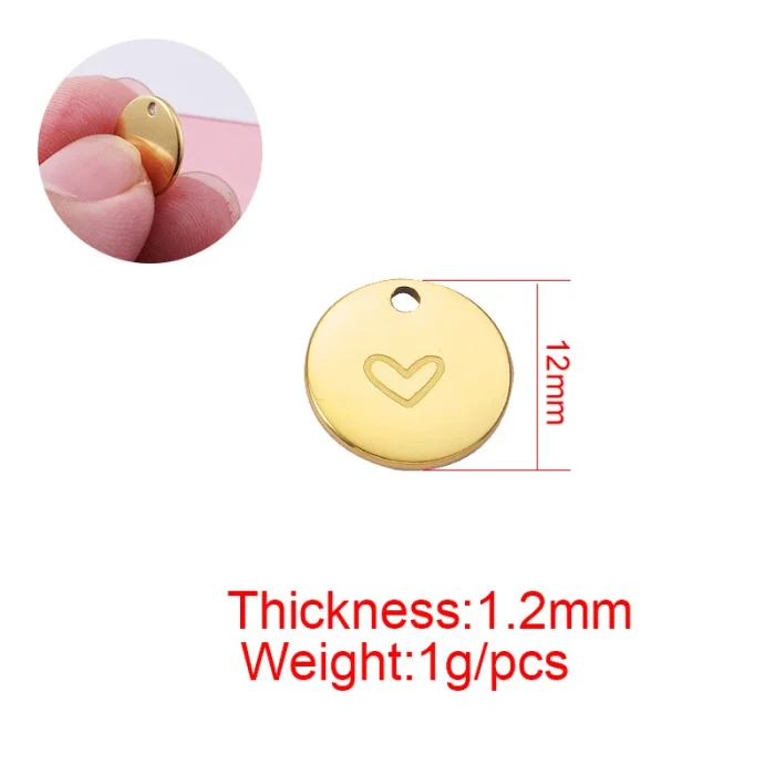 Stainless Steel Ornament Accessories Di Wafer Corrosion Peach Heart Pendant