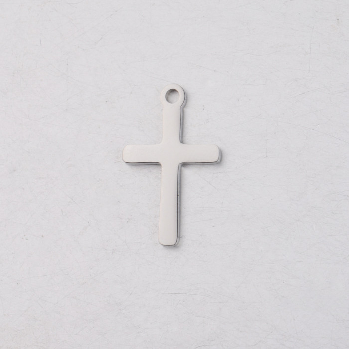 Cross Small Pendant Cross Charm Stainless Steel DIY Ornament Accessories