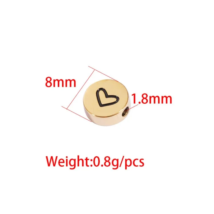 Stainless Steel Geometric Corrosion Peach Heart Ornament Accessories DIY Small Hole Beads 8mm Ball Pendant