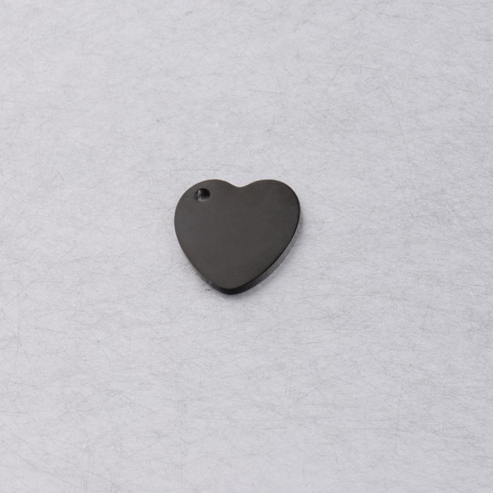 Love Heart-Shaped Pendant Tag Can Carve Writing Stainless Steel DIY Accessories