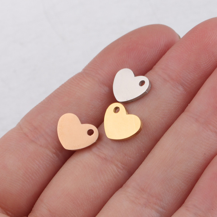 Love Pendant Ornaments Accessories Stainless Steel DIY Tag