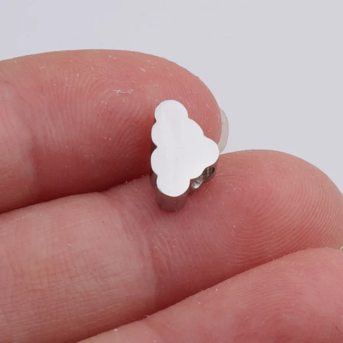 Stainless Steel 1.8mm Small Hole Beads Loose Beads Spacer Beads DIY Ornament Accessories Cloud Pendant