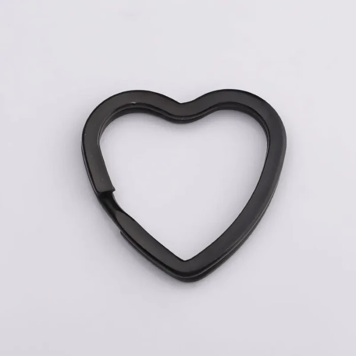 Stainless Steel Peach Heart Keychain Couple DIY Ornament Pendant Keychain