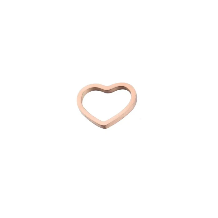 Titanium Steel Pendant Hollow Heart Ring DIY Ornament Accessories