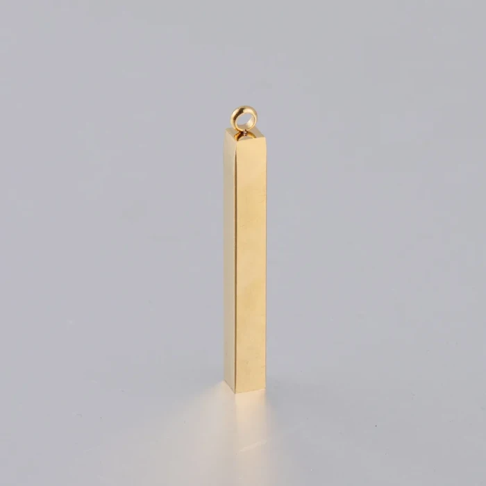 Stainless Steel Three-Dimensional Cuboid Pendant Three-Dimensional Stick Hot Lettering