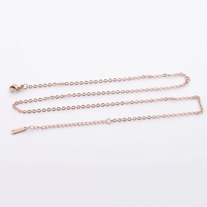 2mm Fine Stainless Steel Chain Necklace DIY with Lettering Chain Ornament Necklace Basic Chain