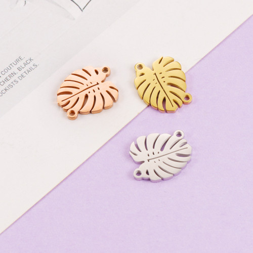 Stainless Steel Leaves DIY Ornament Accessories Connector