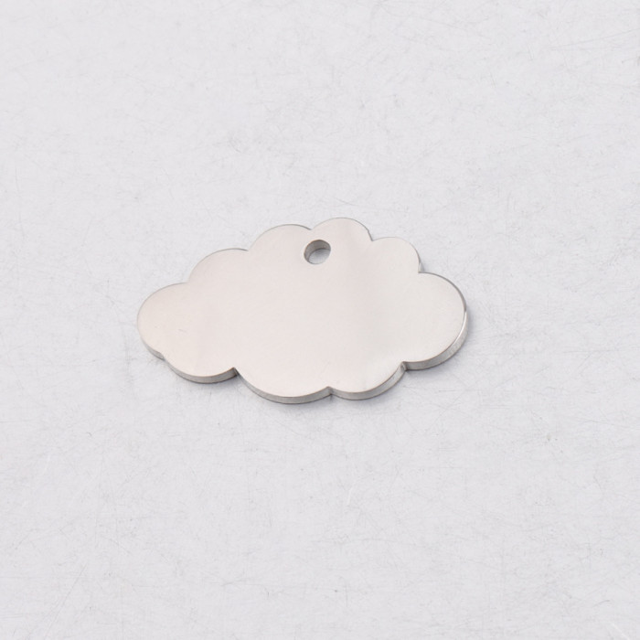 Stainless Steel Cloud Ornament Accessories DIY Dark Cloud Necklace Pendant 15*25M