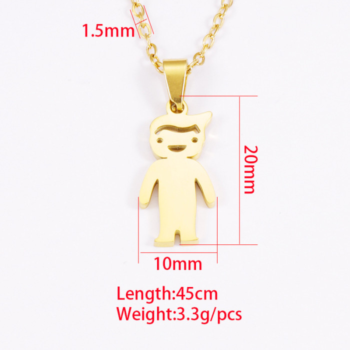 Couple Girlfriends Gift Personalized Fashion Necklace Stainless Steel