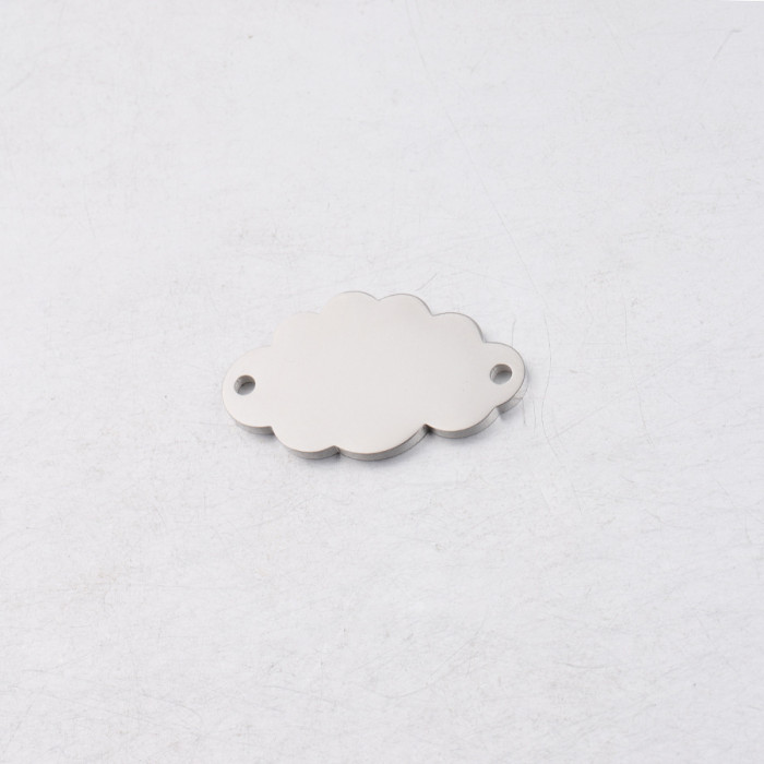 Stainless Steel Cloud Ornament Accessories DIY Dark Cloud Necklace Pendant 15*25M