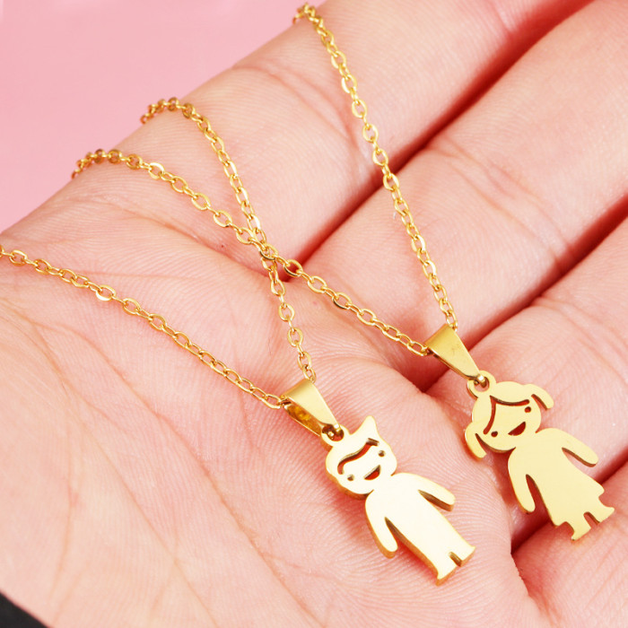 Couple Girlfriends Gift Personalized Fashion Necklace Stainless Steel
