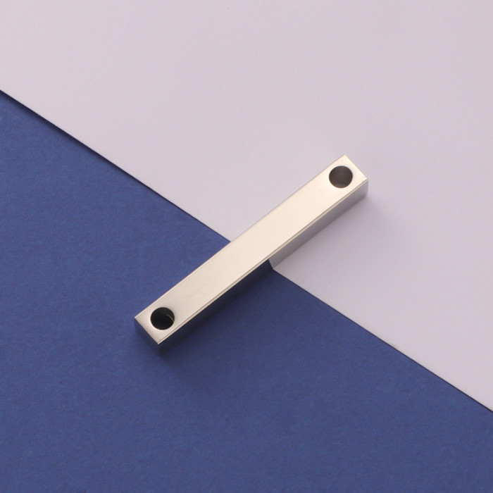 Titanium Steel 3D Rod Ornament Accessories DIY Rectangular Column Carved Pendant