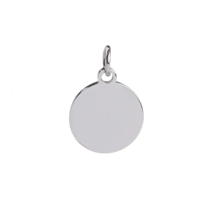 Stainless Steel round Glossy Tag DIY Ornament Accessories