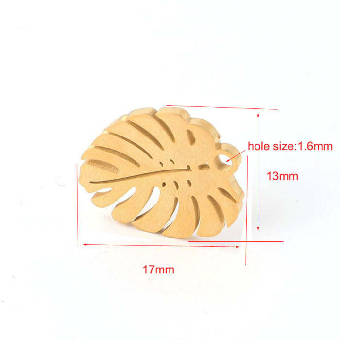 Leaf Pendant DIY Stainless Steel Ornament Accessories DIY