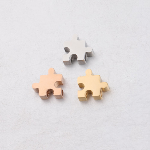 Stainless Steel Puzzle Small Hole Bead Pendant DIY Ornament Accessories 1.8 Hole