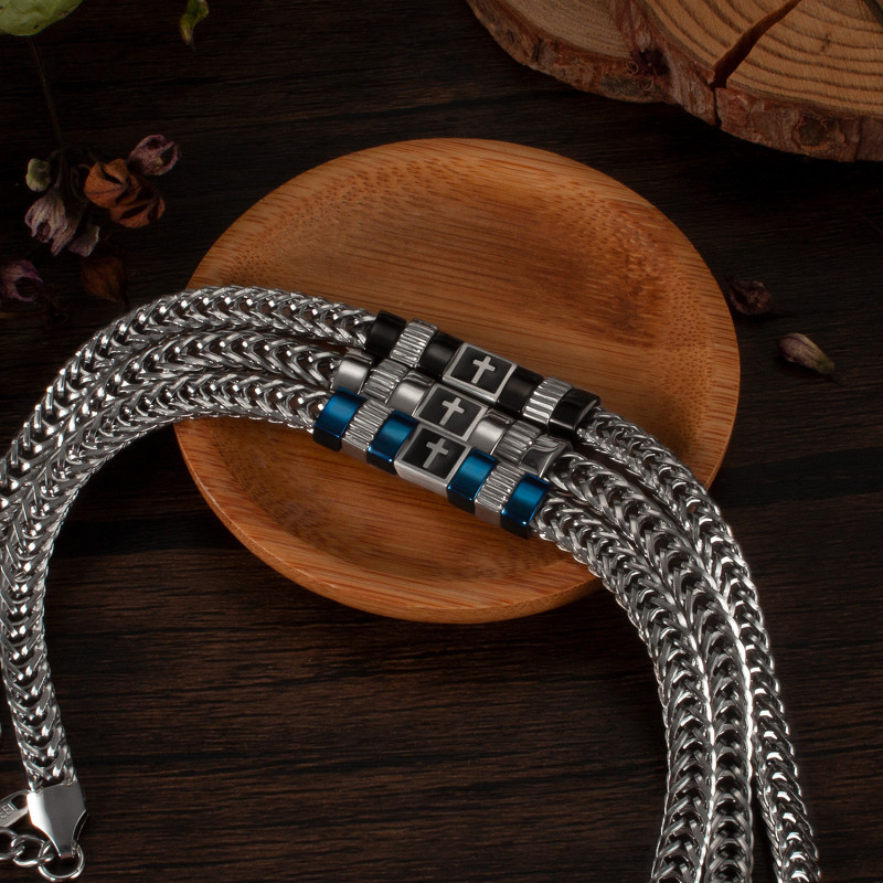 Ornament Wholesale Hip Hop Style Stainless Steel Accessories Personality Vintage Cross Titanium Steel Bracelet for Men