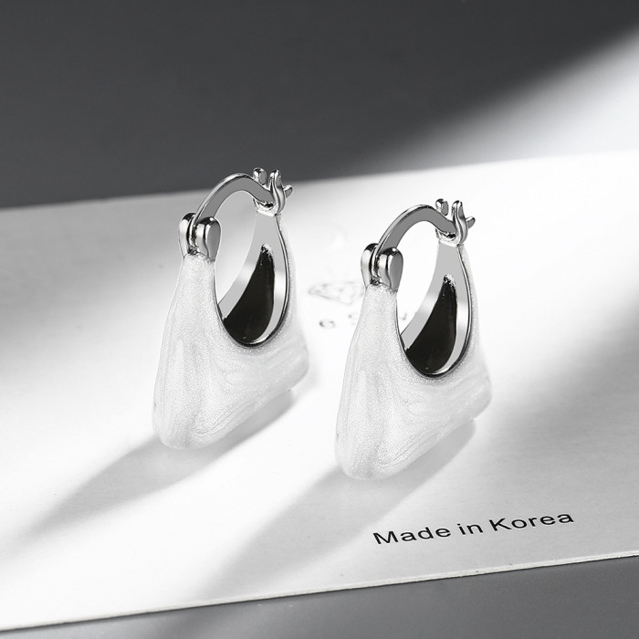 Handbag Dripping Oil Ear Clip Personalized Earrings Fashion Minimalism Earrings