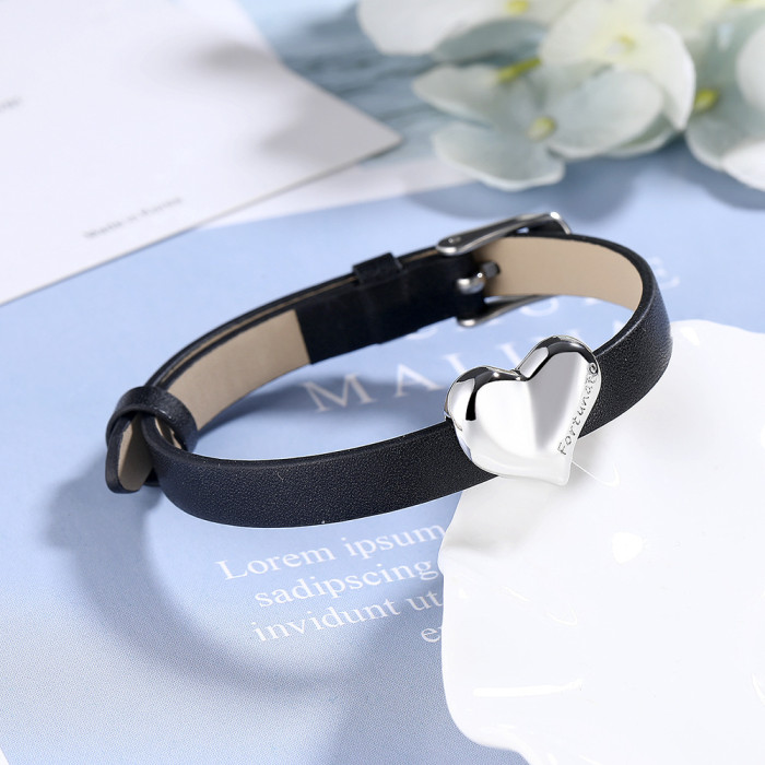 Love Flow Leather Collar Black Leather Rope Choker Necklace Female Sweet Cool Hot Girl Pu