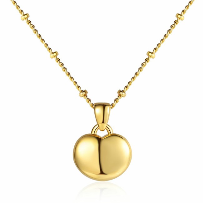 Love Necklace for Women Ins Simple Round Plate Pendant Necklace