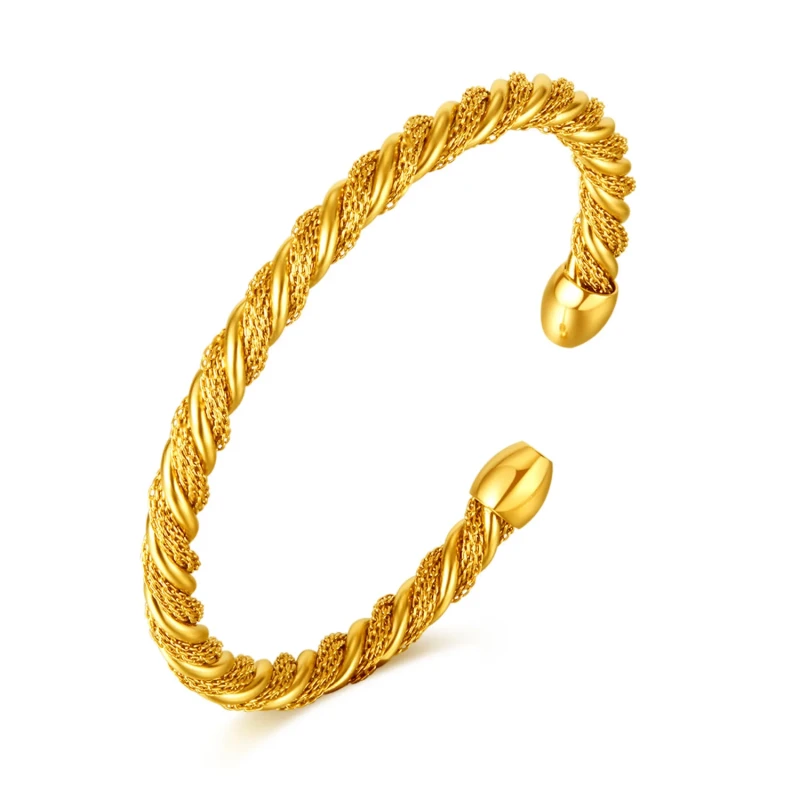 Ornament Manufacturers Woven Irregular Opening Titanium Steel Bracelet Fashion Twisted Stainless Steel Bangle