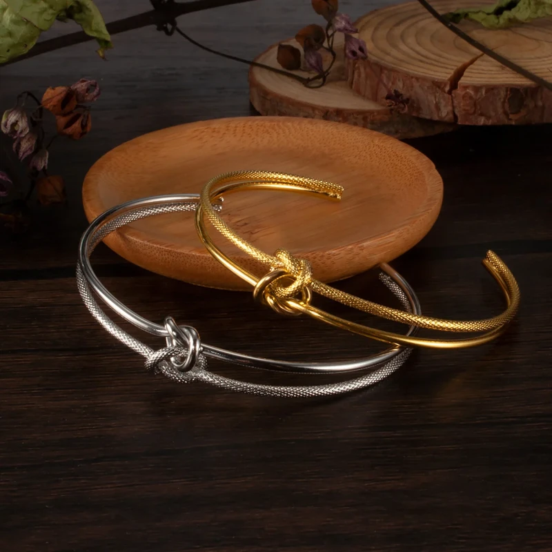Ornament Hot Selling Fashion Simple Double Stainless Steel Double Ring C- Shaped Bangle