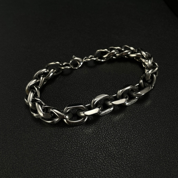 Jewelry Wholesale Fashion Vintage Titanium Steel Dragon Bone Chain Personality Stainless Steel Stitching Men's Bracelet