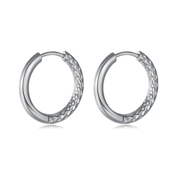 Ornament Wholesale Titanium Steel Simple Bracelet Earrings Stainless Steel Circle Women's Earrings