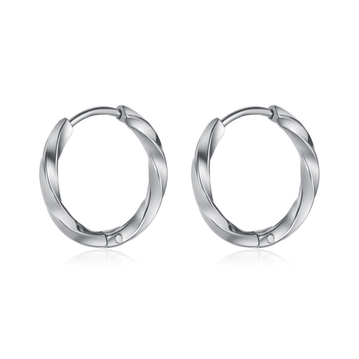 Ornament Titanium Steel Mobius Strip Earrings Personality Stainless Steel Geometric Warping Women's Earrings