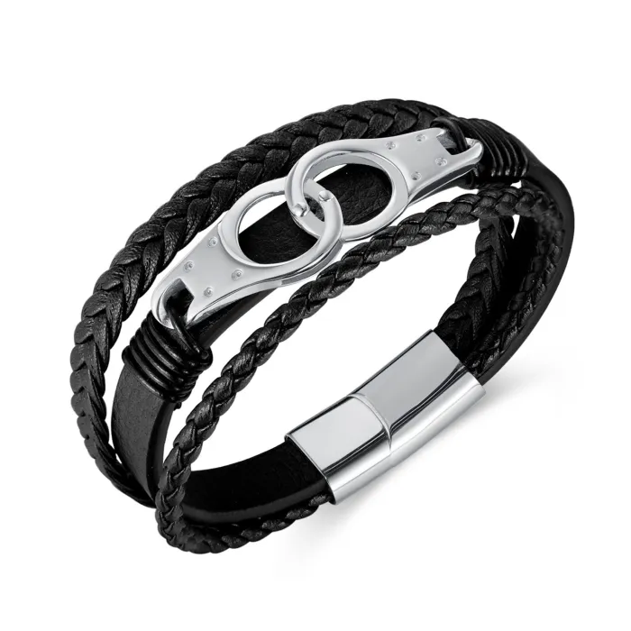 Ornament Hot Selling Hand-Woven Leather Bracelet  Fashion Retro Multi-Layer Leather Bracelet Men