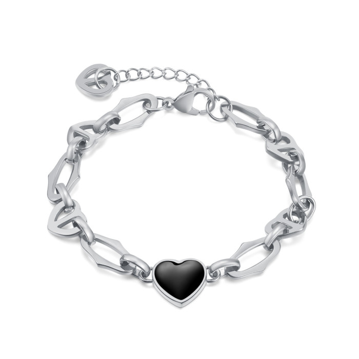 Ornament Summer Ins Titanium Steel Jewelry Stainless Steel Personality Heart Bracelet