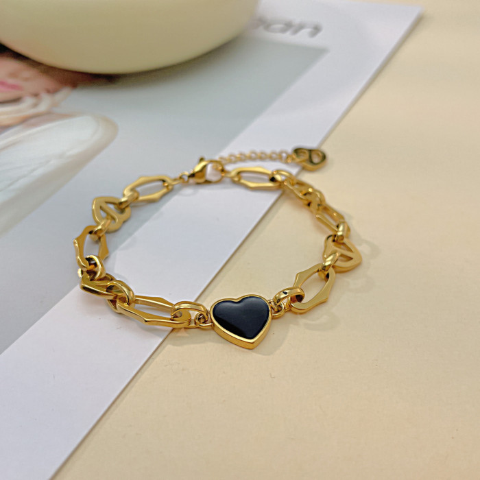 Ornament Summer Ins Titanium Steel Jewelry Stainless Steel Personality Heart Bracelet
