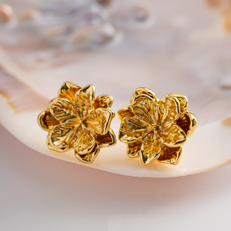 925 Silver Needle Korean Style Fashion Flowers Stud Earrings Simple and Exquisite Little Daisy
