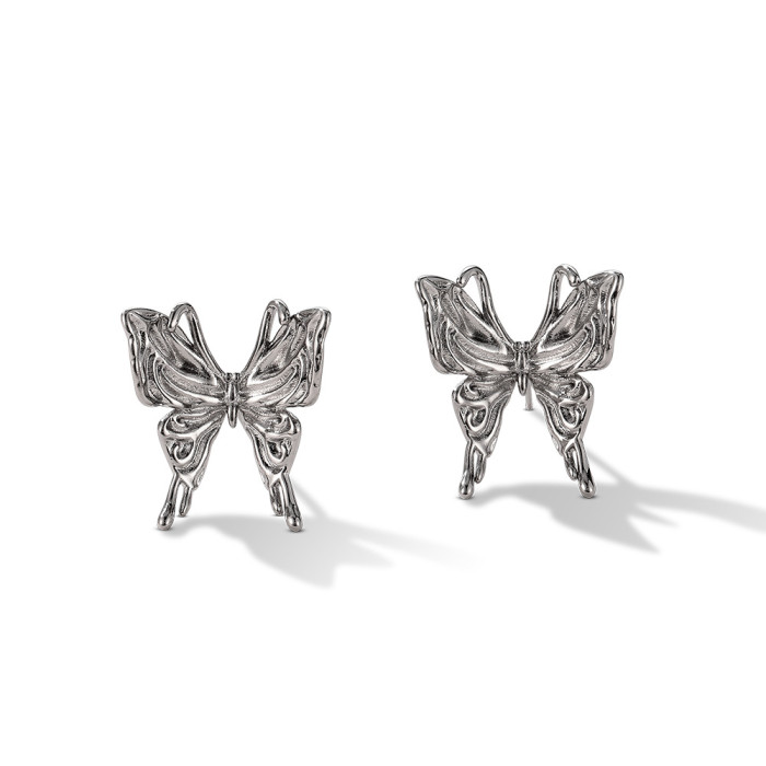 925 Silver Needle Ins Irregular Earrings Trendy Stylish Earrings Jewelry for Women