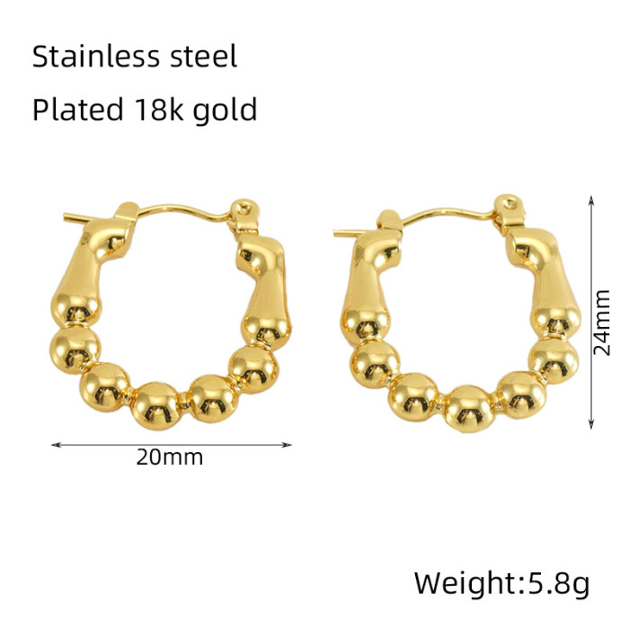 316L Stainless Steel Earring Hoop Earrings For Women Chain Earring Charm Geometric Round Star Snake Pendant Earring Jewelry Gift