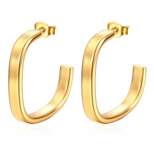 Round Earrings for Women Girls Luxury Stainless Steel Hoop Earrings Vintage Wedding Engagement Aesthetic Jewerly aretes