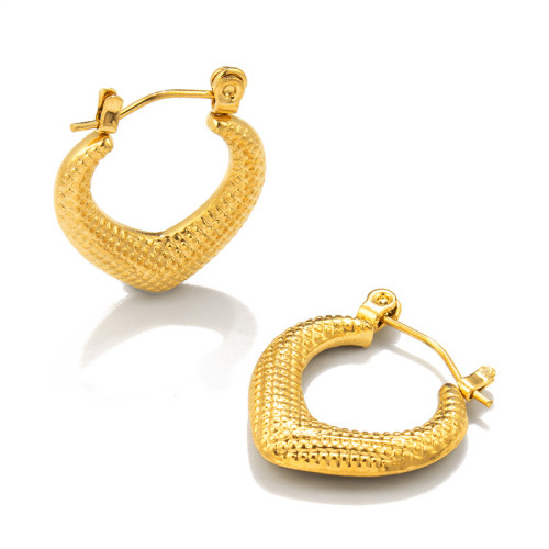 Stainless Steel Cute Hollow Big Heart Hoop Earrings for Women Gold  Simple LOVE Trendy Romantic Jewelry Gifts