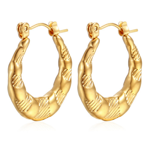 Stainless Steel Hoop Earring Fashion New Design Irregular Minimalist Earrings for Women Fashion Jewelry Gift